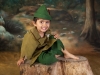 peter pan,pixie, robin hood in the forest on painted background